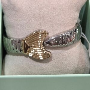 Piper K Gold and Silver Fish Bracelet Spring Hinge Bnib Ti